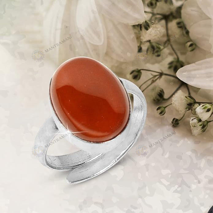 MantraMani® Red Jasper Ring: Courage and Confidence
