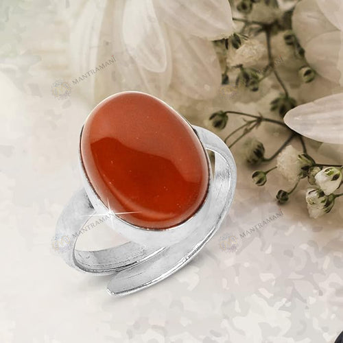 MantraMani® Red Jasper Ring: Courage and Confidence
