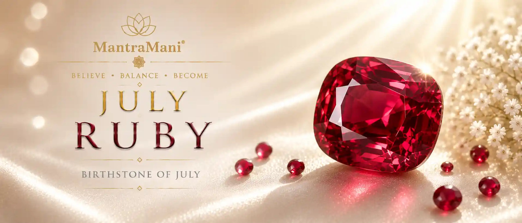 July Birthstone — Ruby Gemstone Jewelry