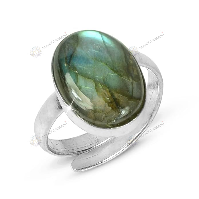 MantraMani® Labradorite Ring: Awaken Your Inner Power & Open Your Third Eye Chakra