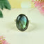 MantraMani® Labradorite Ring: Awaken Your Inner Power & Open Your Third Eye Chakra
