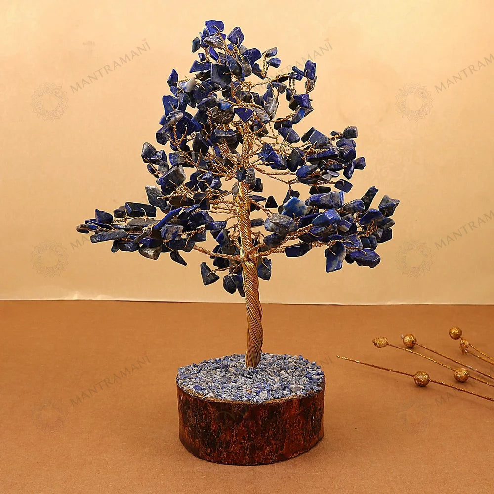 MantraMani® Lapis Lazuli Crystal Tree – Wisdom, Communication & Confidence