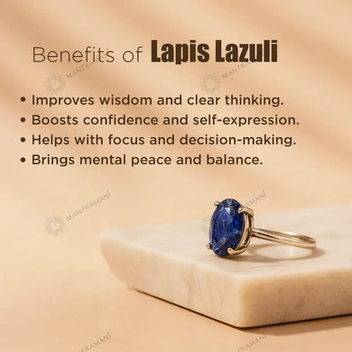 MantraMani® Lapis Lazuli Ring: Enhancing Intuition and Spiritual Awareness