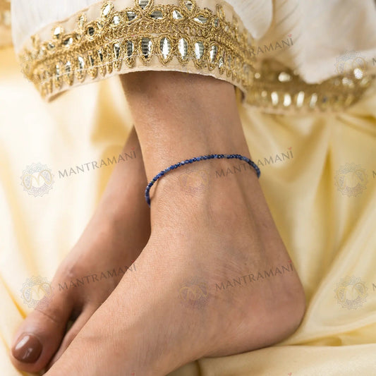 MantraMani® Lapis Lazuli Anklet - MantraMani® Authentic Vedic Gemstone