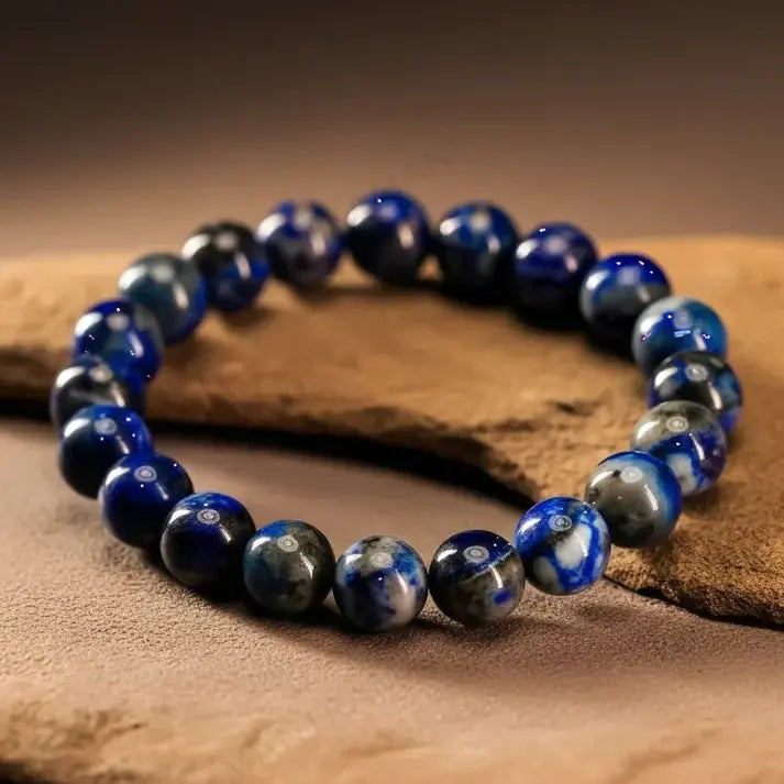 MantraMani® Lapis Lazuli Bracelet – Communication, Intuition & Confidence