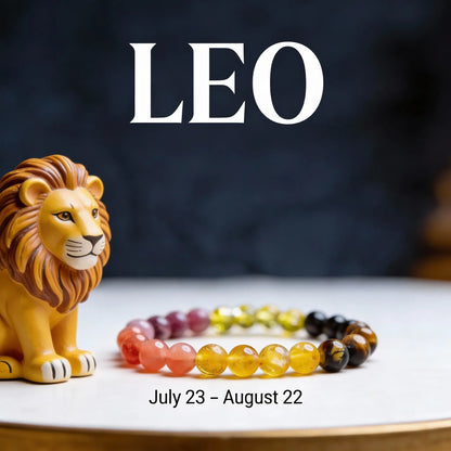 Leo Zodiac Birthstone Crystal Bracelet- Singh Rashi Crystal Bracelet