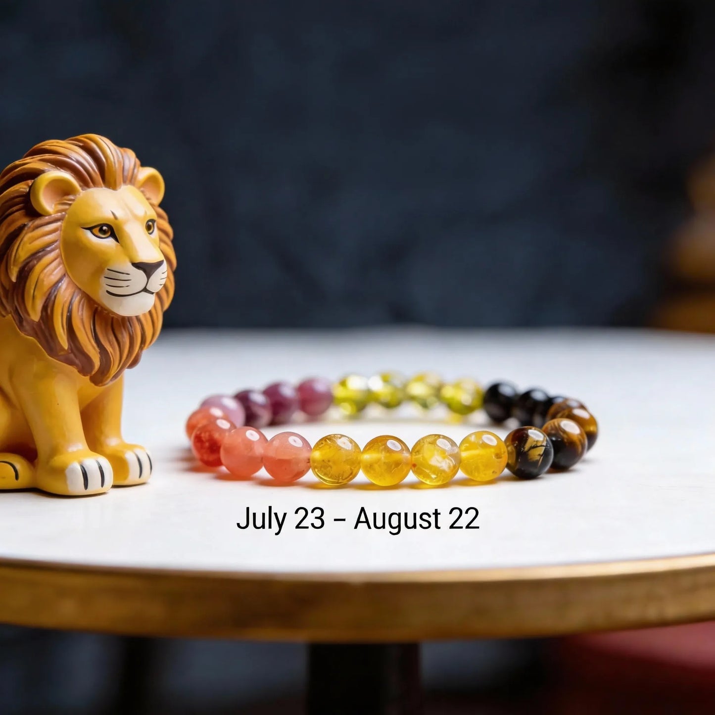 MantraMani® Leo Zodiac Birthstone Crystal Bracelet- Singh Rashi Crystal Bracelet