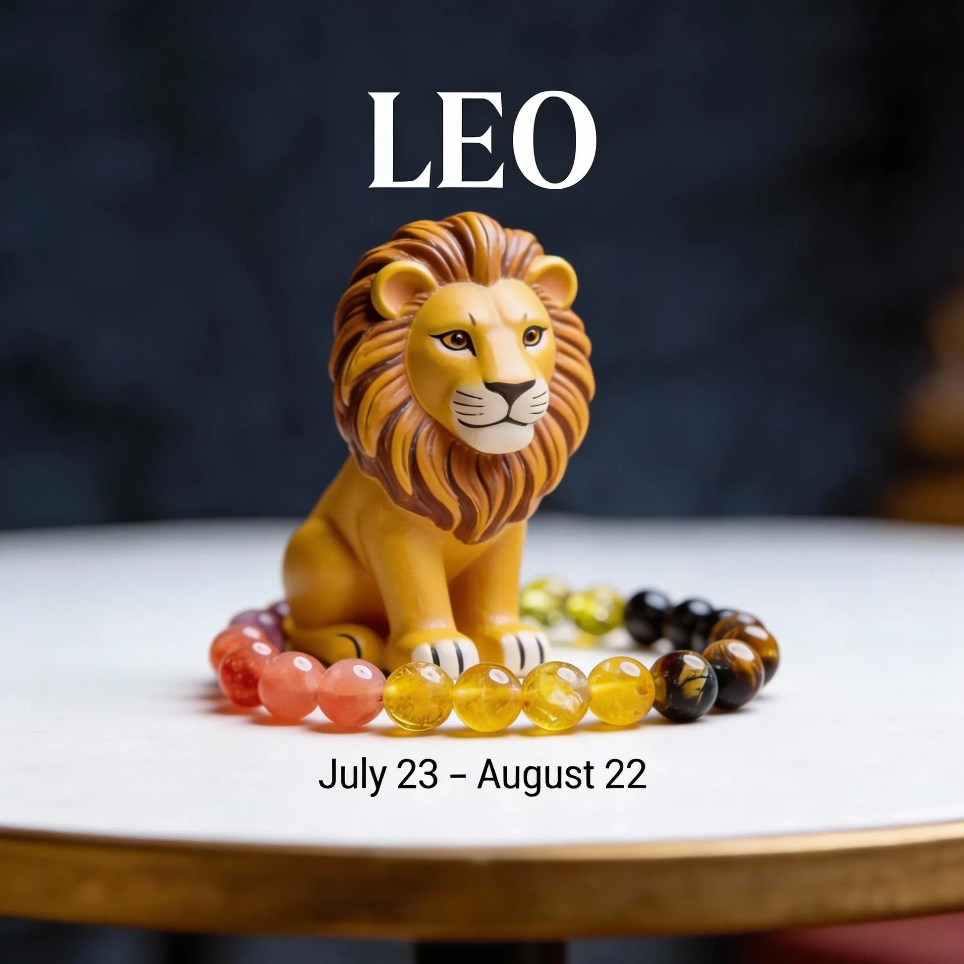 Leo Zodiac Birthstone Crystal Bracelet- Singh Rashi Crystal Bracelet