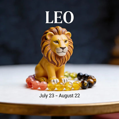 Leo Zodiac Birthstone Crystal Bracelet- Singh Rashi Crystal Bracelet