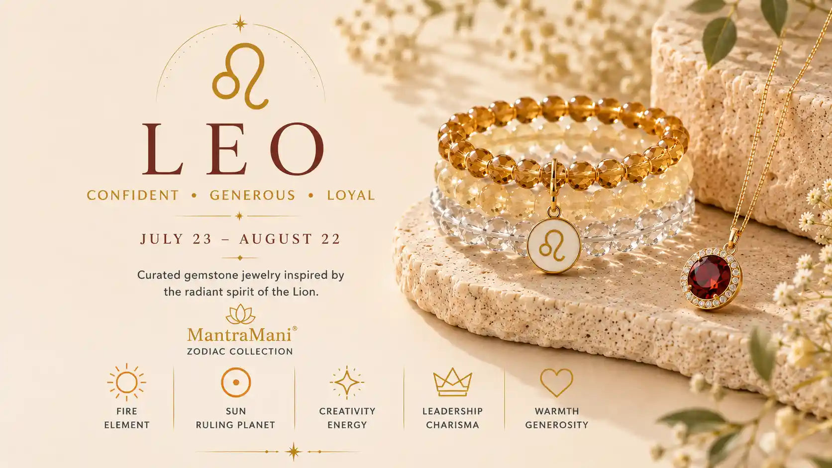 Leo Birthstone Bracelets & Zodiac Jewelry