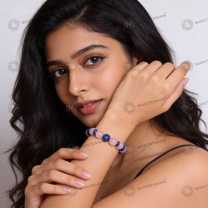 Libra Zodiac Birthstone  Crystal Bracelet- 8 mm- Tula Rashi Crystal Bracelet