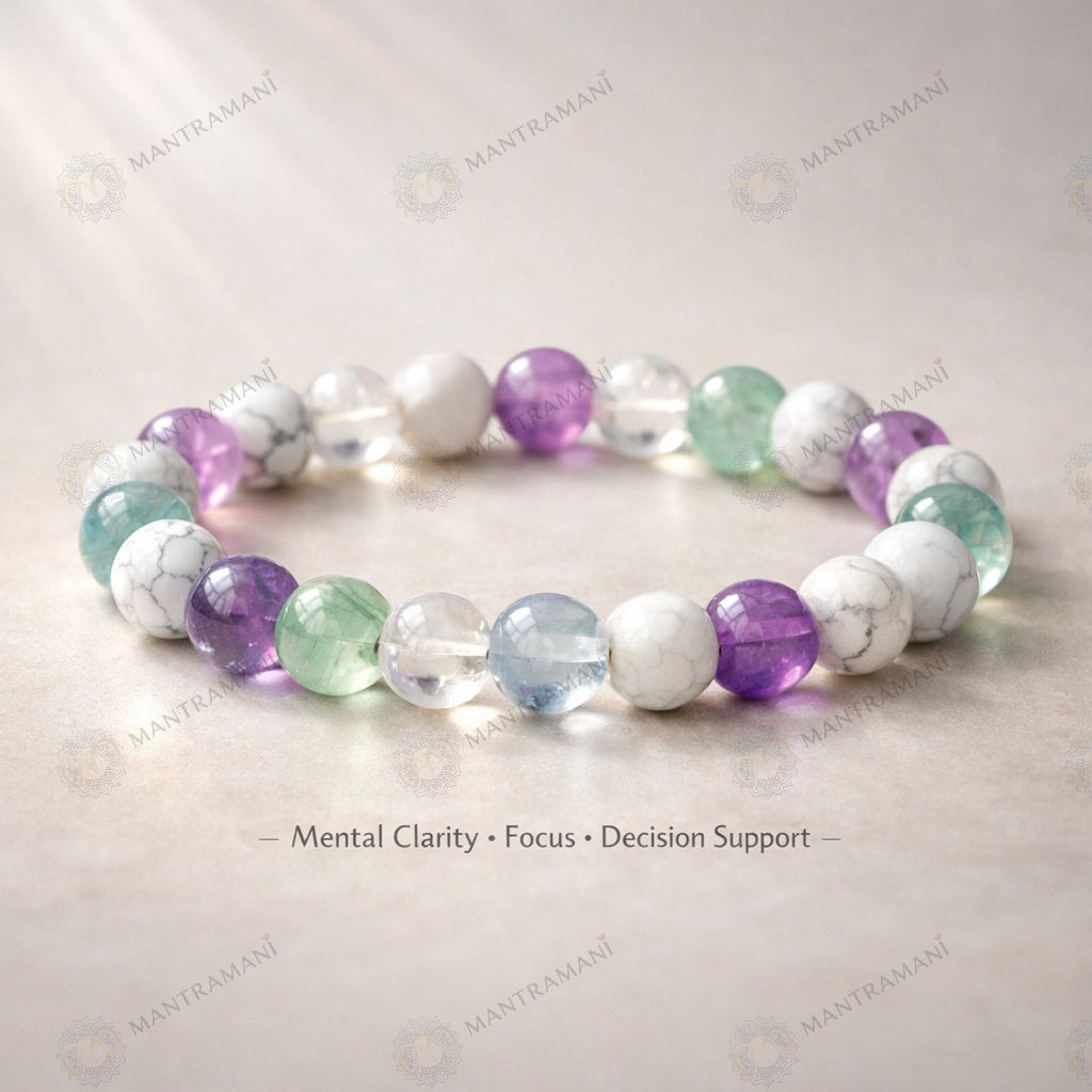 MantraMani® Lucent Mind™ — Mental Clarity Bracelet for Decision-Making & Overthinking Control