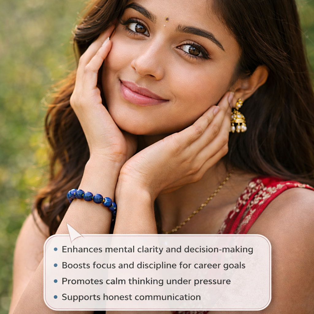 Lapis Verité™ — Lapis Lazuli Bracelet for Career Growth, Government Job Focus & Mental Clarity