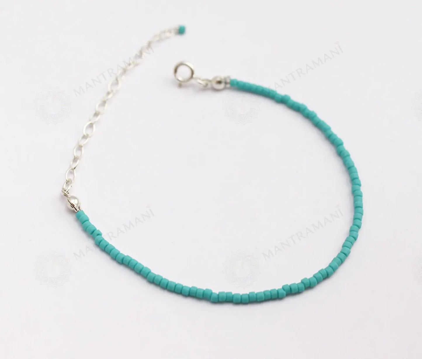 MantraMani® Blue Magnesite Turquoise Anklet