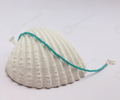 MantraMani® Blue Magnesite Turquoise Anklet