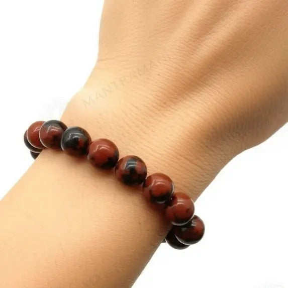 MantraMani® Mahogany Obsidian Bracelet – Deep Grounding, Truth & Trauma Release
