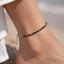 MantraMani® Malachite and Garnet Gemstone Silver Anklet