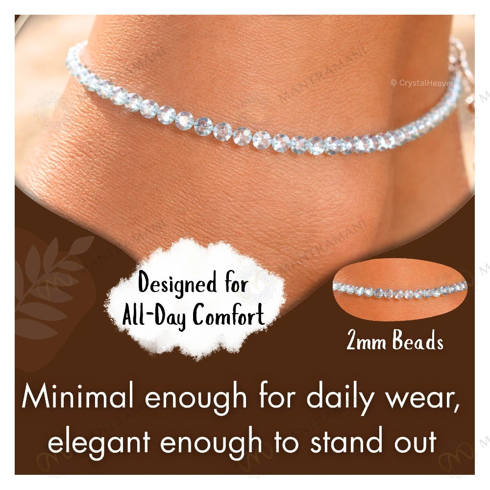 MantraMani® Aquamarine Anklet