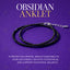 MantraMani® Black Obsidian Anklet – For energy cleansing, balance & defense