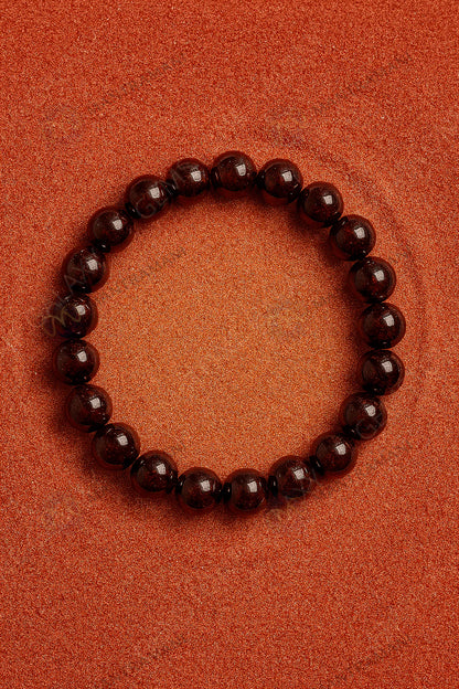 MantraMani® Garnet Bracelet For Prosperity & Grounding