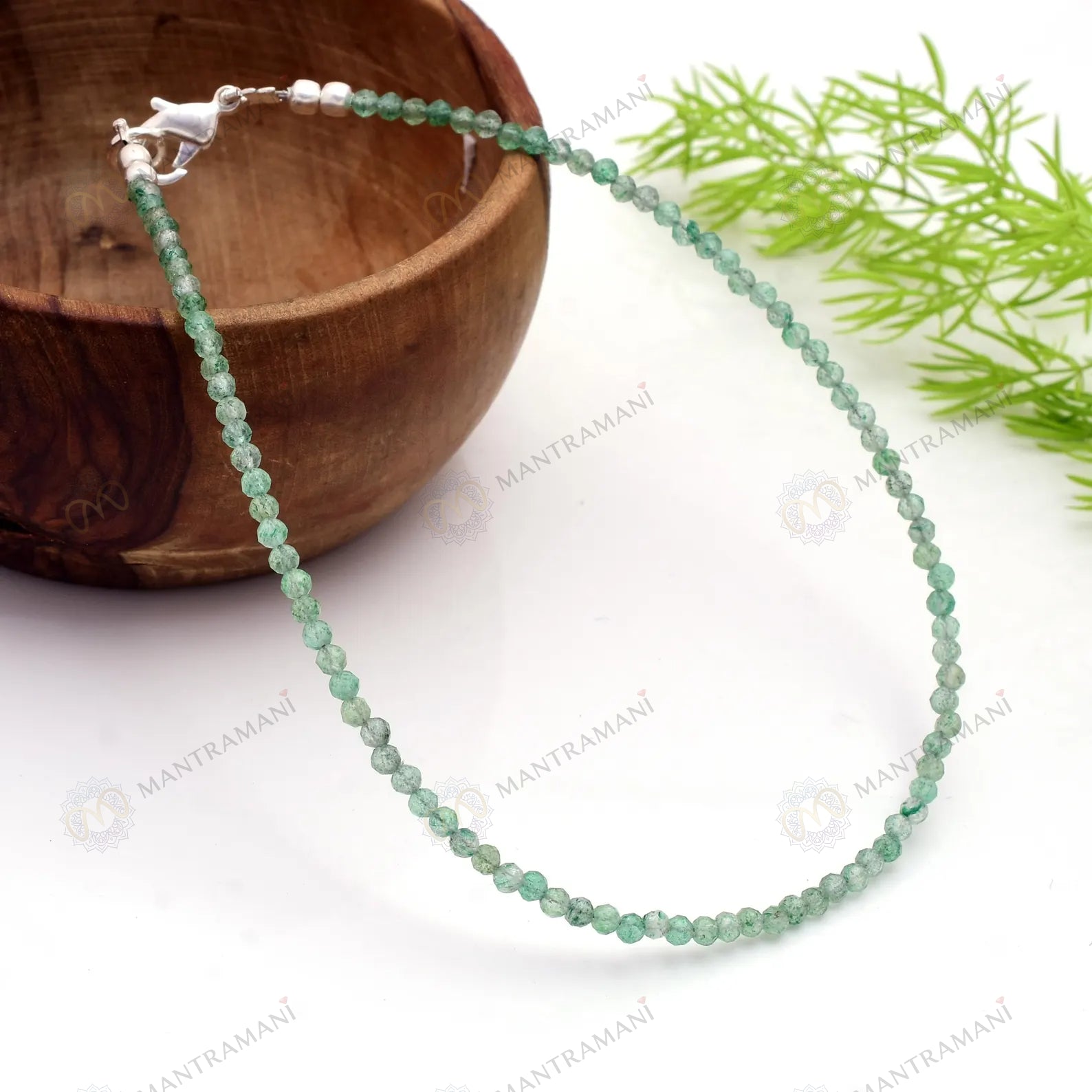 MantraMani® Green Aventurine Anklet : Boost Prosperity & Growth