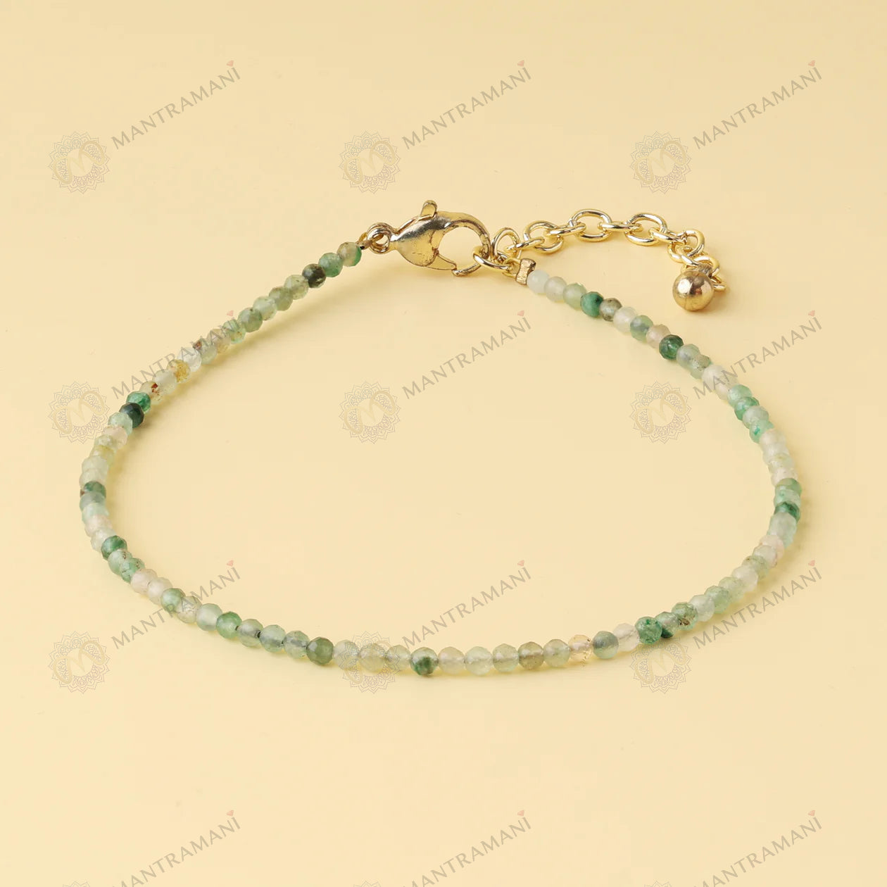 MantraMani® Green Aventurine Anklet : Boost Prosperity & Growth