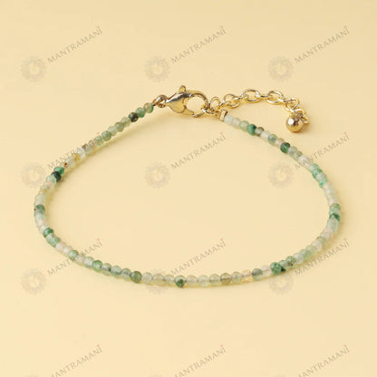 MantraMani® Green Aventurine Anklet : Boost Prosperity & Growth