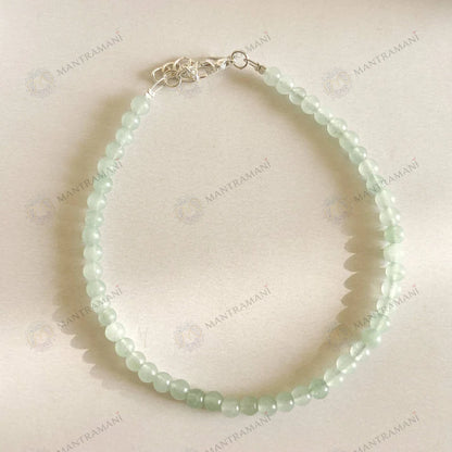 MantraMani® Green Aventurine Anklet : Boost Prosperity & Growth