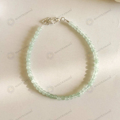 MantraMani® Green Aventurine Anklet : Boost Prosperity & Growth
