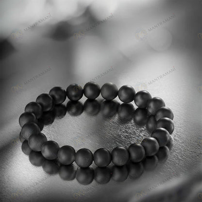 MantraMani® Black Onyx Bracelet – Grounding, Strength & Inner Power, Absorbs Negativity