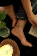 MantraMani® Green Jade Anklet — Luck & Good Fortune • Harmony & Balance • Wealth Attraction & Prosperity