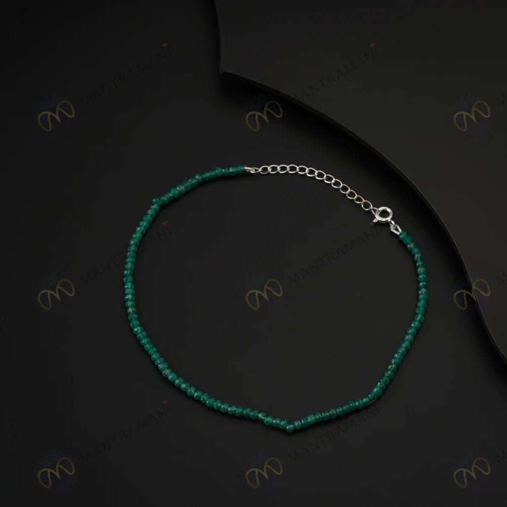 MantraMani® Green Jade Anklet — Luck & Good Fortune • Harmony & Balance • Wealth Attraction & Prosperity