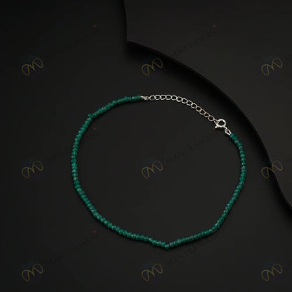 MantraMani® Green Jade Anklet — Luck & Good Fortune • Harmony & Balance • Wealth Attraction & Prosperity