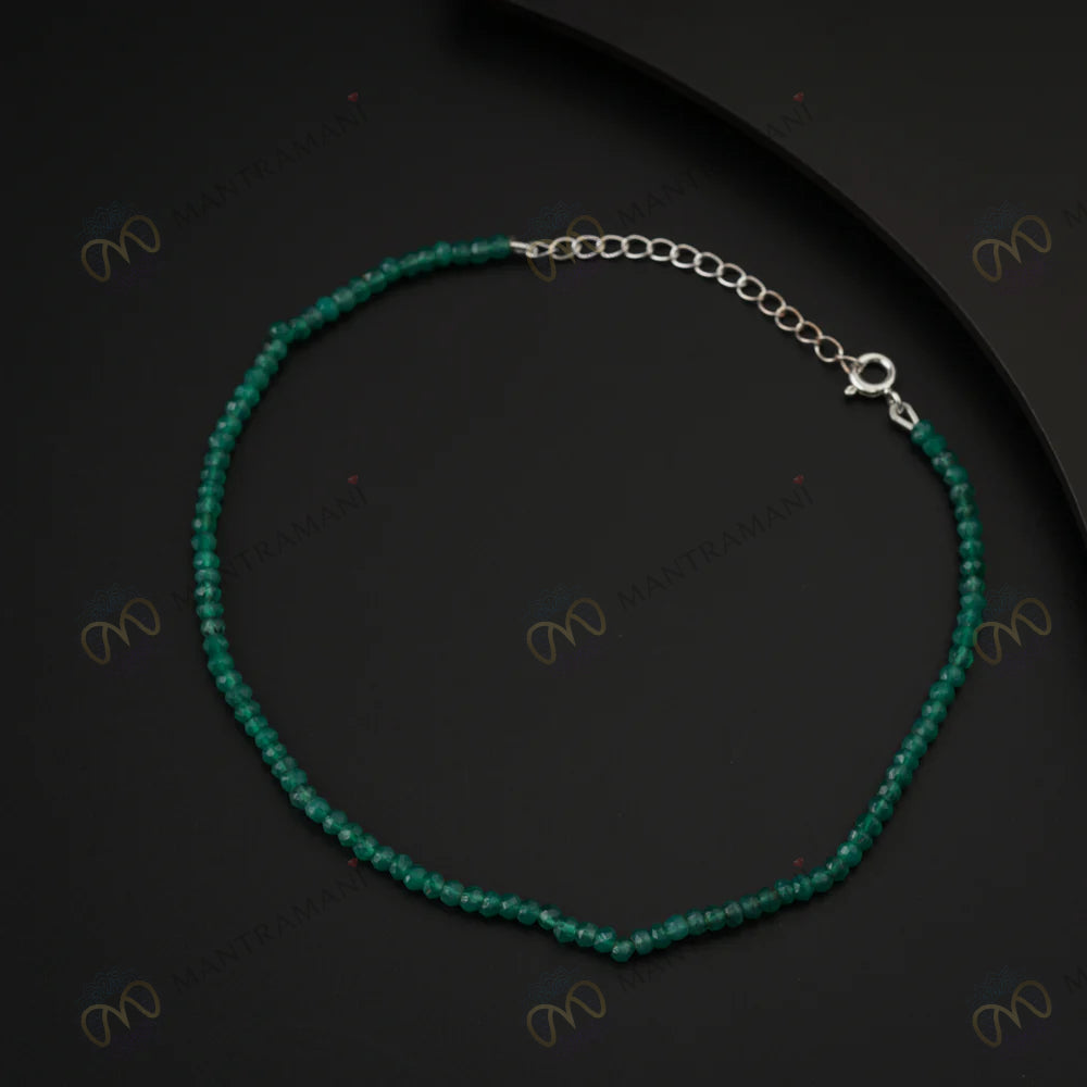 MantraMani® Green Jade Anklet — Luck & Good Fortune • Harmony & Balance • Wealth Attraction & Prosperity