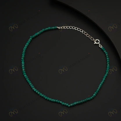 MantraMani® Green Jade Anklet — Luck & Good Fortune • Harmony & Balance • Wealth Attraction & Prosperity