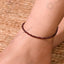 MantraMani® Eternal Love Garnet Anklet 3mm – For devotion, compassion & heart healing
