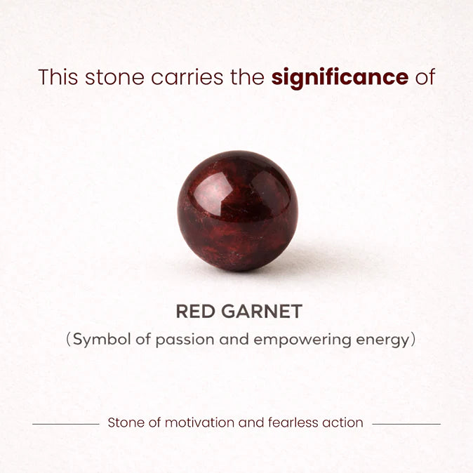 MantraMani® Red Garnet Anklet