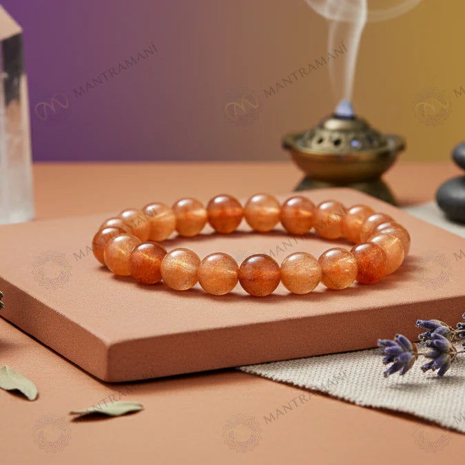 MantraMani® Sunstone Bracelet to Attract Good Luck