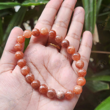 MantraMani® Sunstone Bracelet to Attract Good Luck