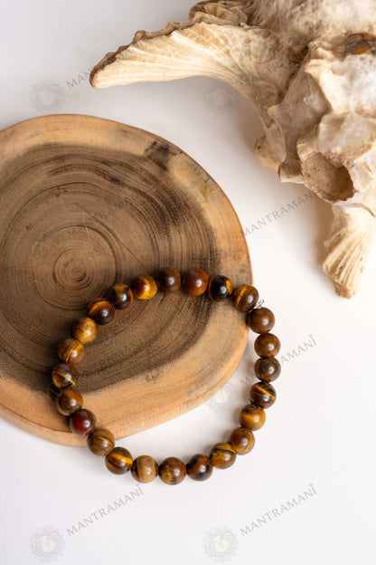 MantraMani® Tiger Eye  Bracelet – Strength, Courage & Grounded Confidence