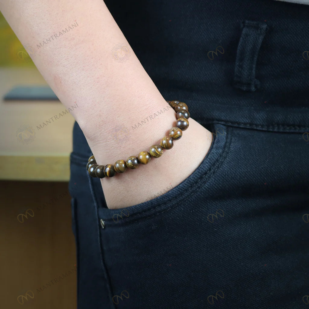 MantraMani® Tiger Eye  Bracelet – Strength, Courage & Grounded Confidence