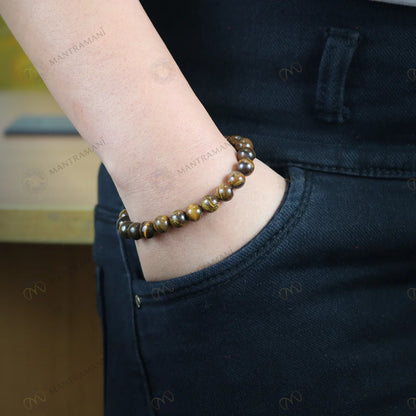 MantraMani® Tiger Eye  Bracelet – Strength, Courage & Grounded Confidence