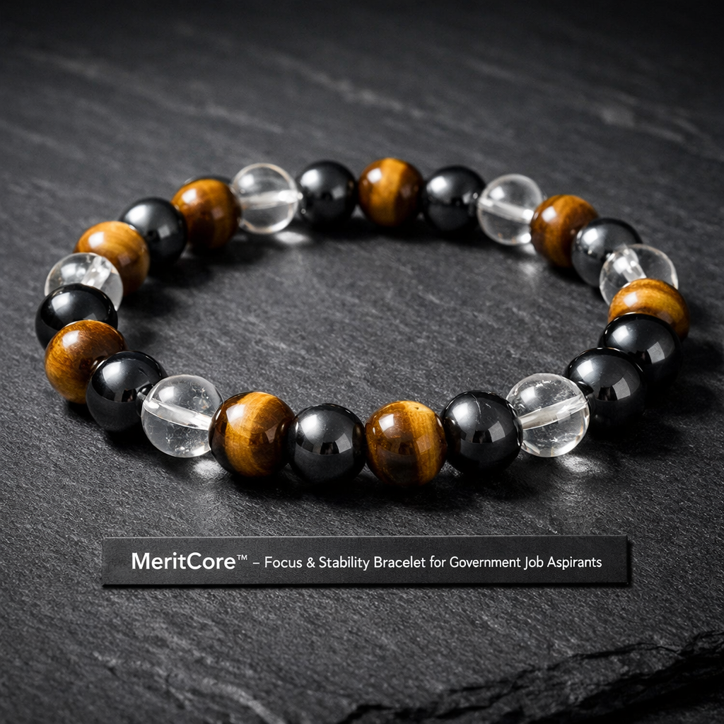 MeritCore™ — Focus & Stability Bracelet for Government Job Aspirants