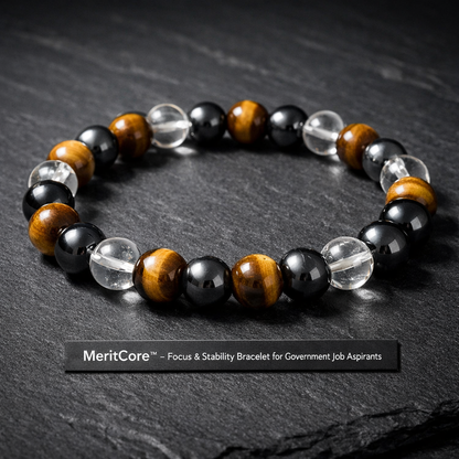 MeritCore™ — Focus & Stability Bracelet for Government Job Aspirants