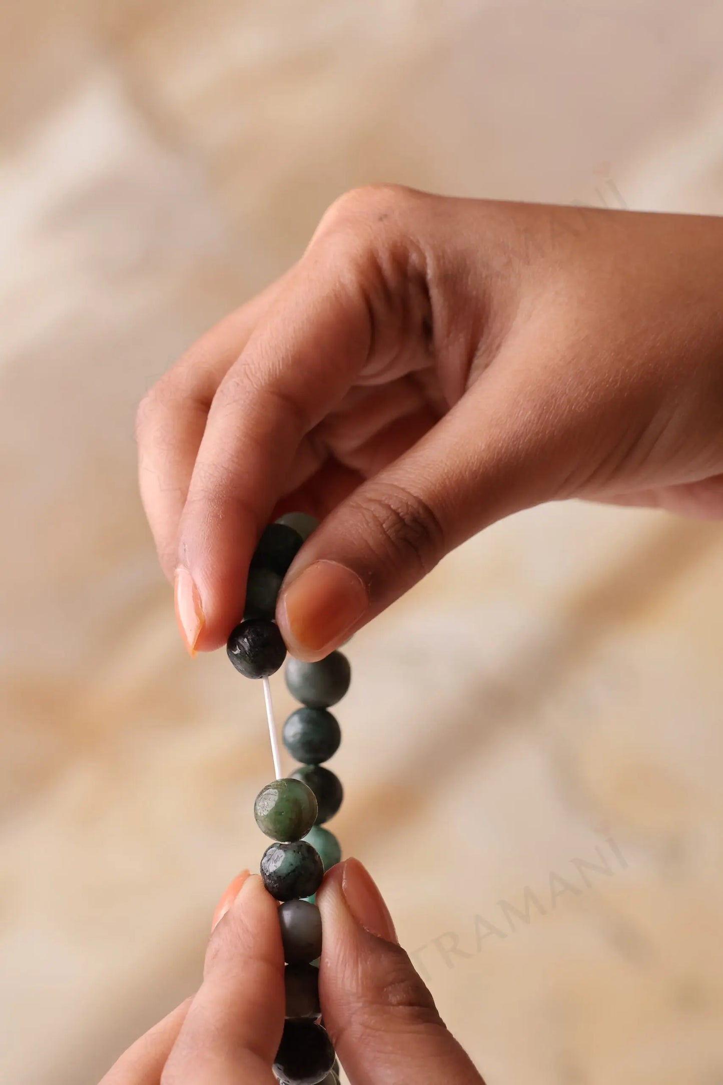 MantraMani® Moss Agate Bracelet – Abundance, Patience & Nature Energy