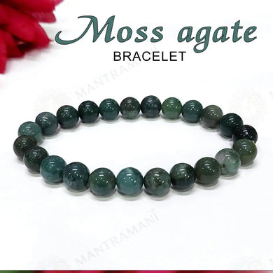 MantraMani® Moss Agate Bracelet – Abundance, Patience & Nature Energy