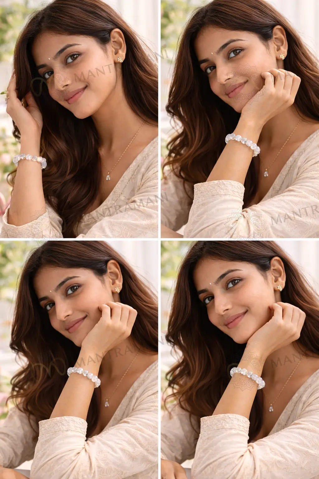 MantraMani® Moon Stone Bracelet for Mental Stress Relief & Confidence — Energy Healing • Spiritual Balance • Positive Vibrations | Certified Natural Stone