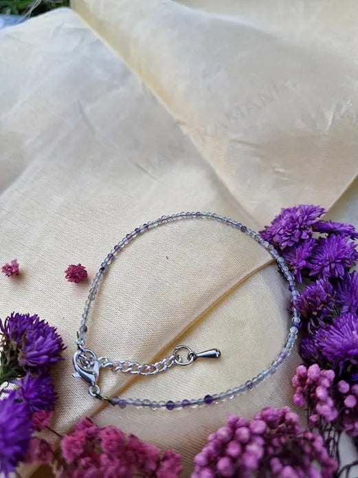 MantraMani® Natural Multi Fluorite Anklet