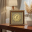 MantraMani® Om Symbol Raw Pyrite Frame | Meditative Mandala for Peace & Cosmic Energy