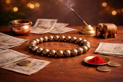 MantraMani® Original Raw Pyrite Bracelet — Wealth Magnet • Prosperity Shield • Energy Protection | Certified Natural Stone